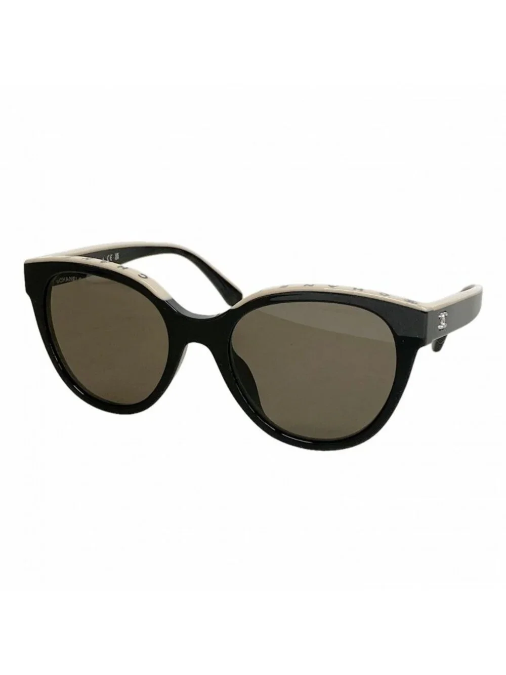 Chanel Sunglasses Acetate Black Silver Eyewear
